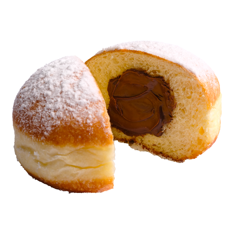 Krapfen artigianale al cioccolato Dolciaria Expo Food – dolce fritto cotto